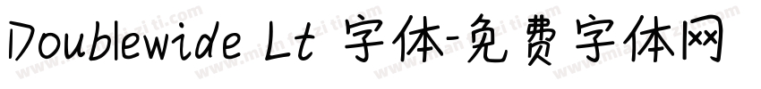 Doublewide Lt 字体字体转换